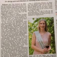 Presse: Melanie I. bleibt Weinkönigin