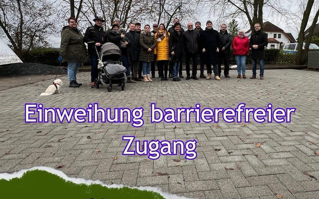Gemeinsames Projekt: Einweihung des barrierefreien Zugangs auf der Anlage „Bei den Hasen“ in Wöllstadt