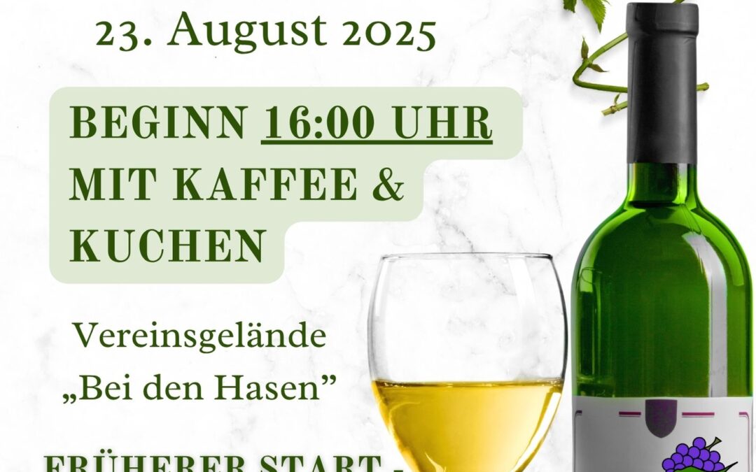 Ankündigung: Weinfest am 23.08.2025